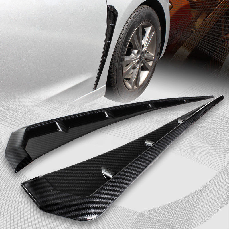 2pcs Carbon Fiber Car Side Fender Vent Air Wing Cover Trim Exterior Accessories