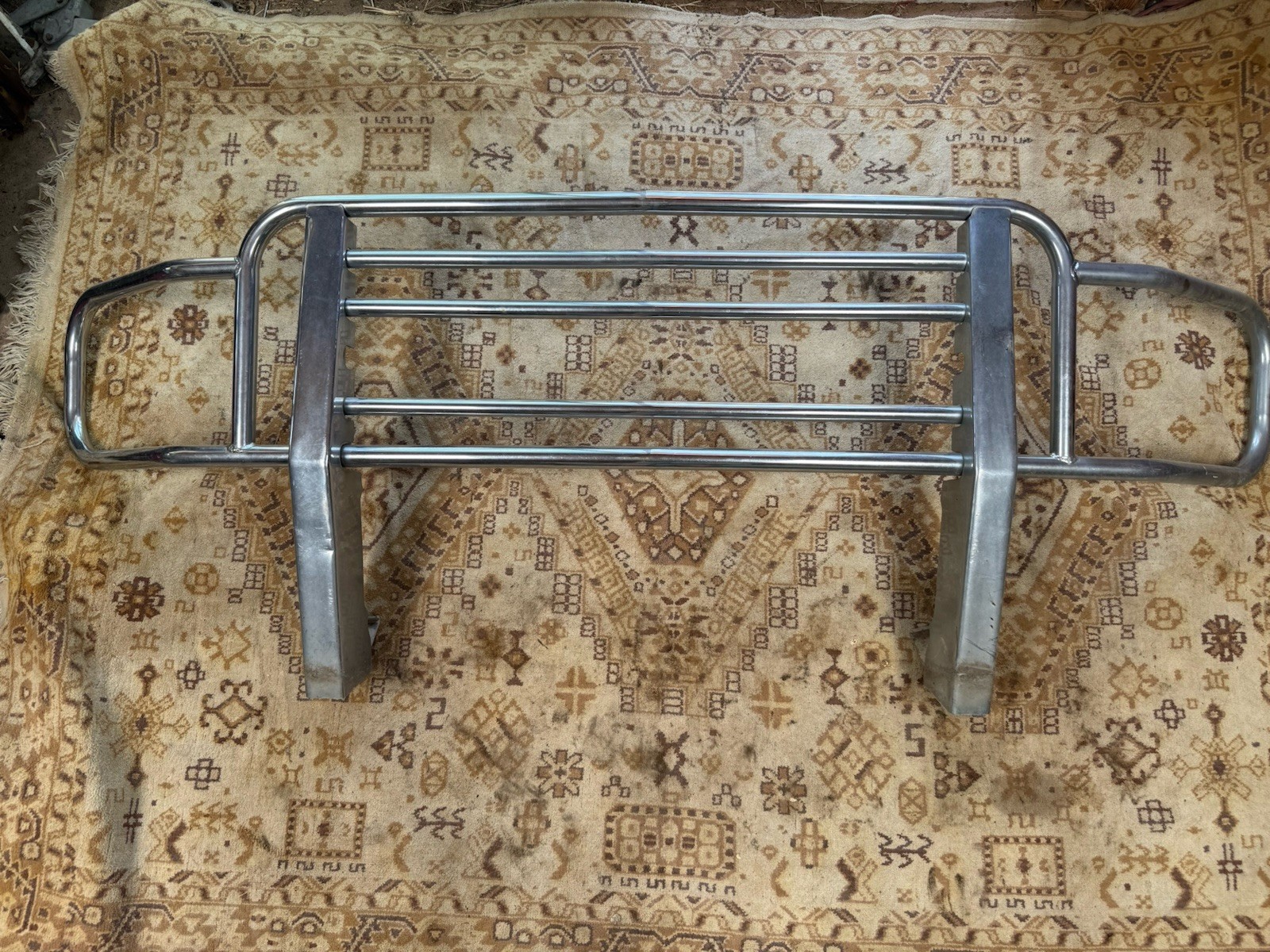 Vintage Chrome Truck Push Bar / Grille Guard Heavy Duty Classic 4x4 Accessory Vintage Chrome Truck Push Bar / Grille Guard Heavy Duty Classic 4x4 Accessory