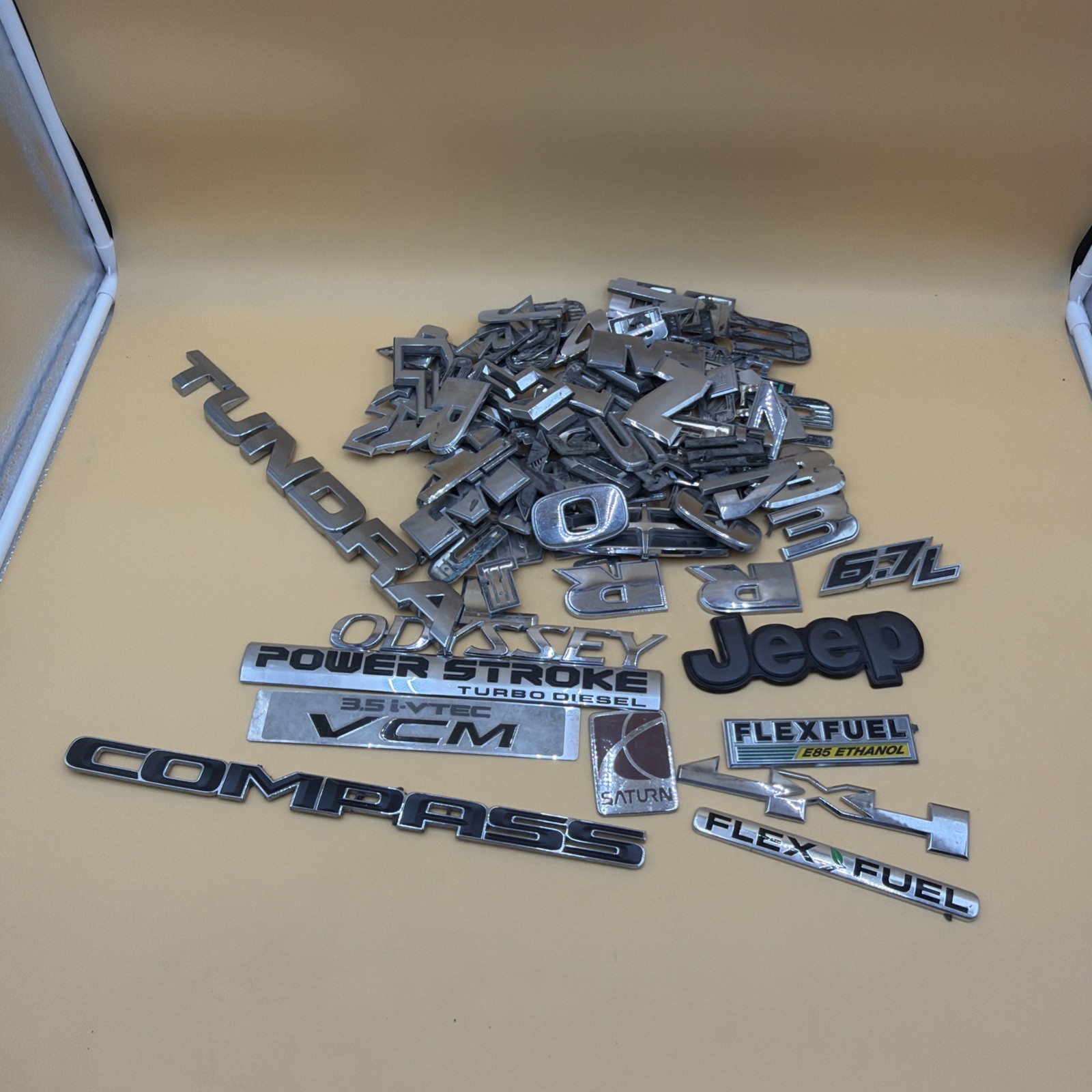 Large Mixed Lot Of  Car/Truck Letters And Numbers Emblems Dodge Chevy Ford Jeep