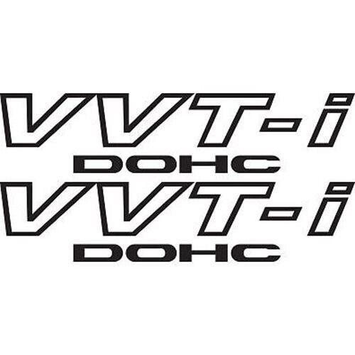 2x Black VVT-I DOHC Stickers Vinyl  For Toyota VVTI TRD Supra JDM Celica