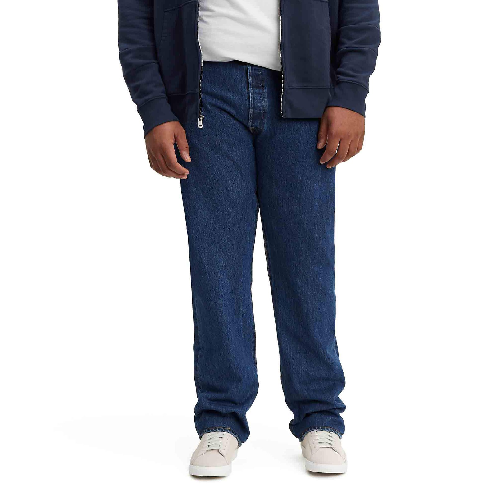 Levi's Men's 501 Original Fit Jeans, 52W x 43L Big & Tall, Dark Stonewash