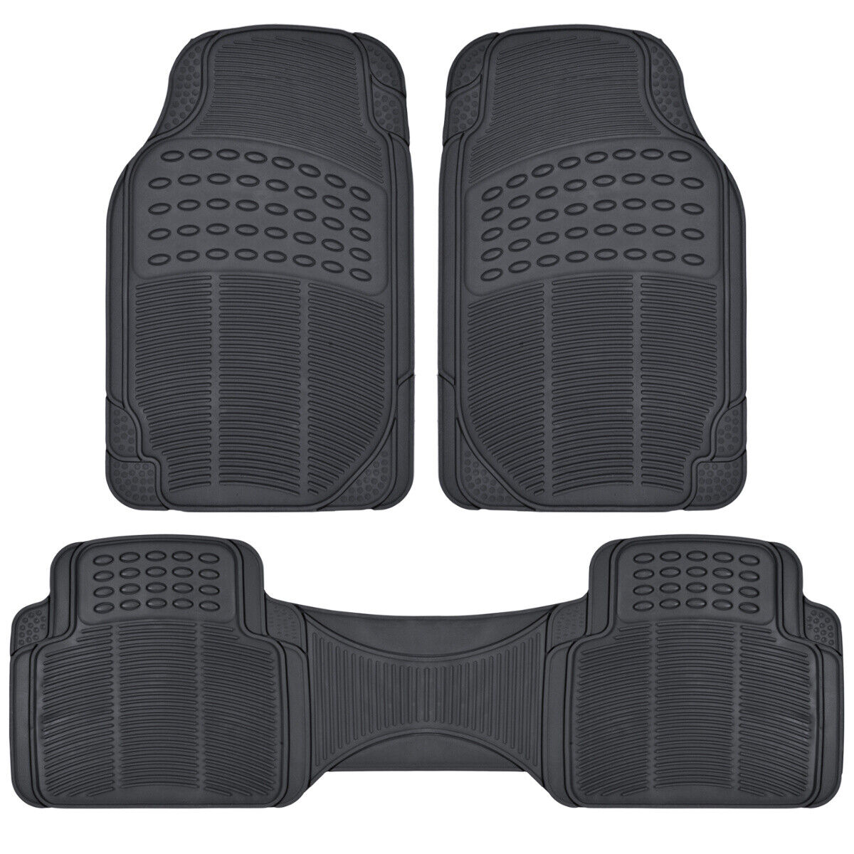 Rubber Floor Mats Car All Weather Heavy Duty Car Mats Liners Black Beige or Gray