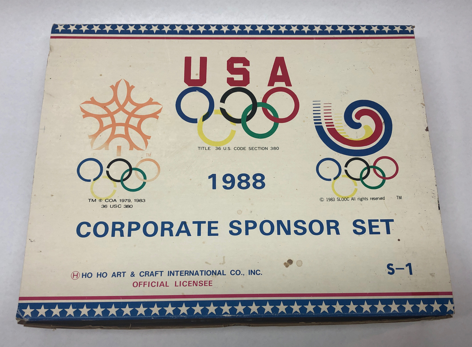 Vintage USA Olympic Classic Limited Edition 48 Pin Collection 1988 Original Box