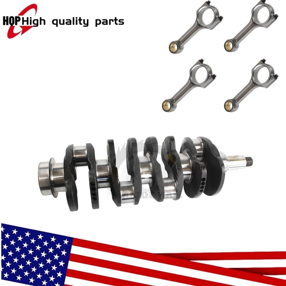 Crankshaft+4X connecting rod for Mitsubishi S4S S4SD S4S-IDI Engine US Crankshaft+4X connecting rod for Mitsubishi S4S S4SD S4S-IDI Engine US