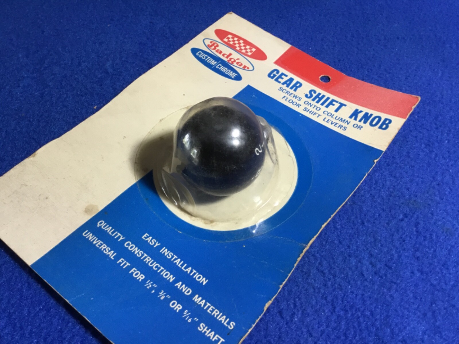 3 speed VINTAGE GEAR SHIFT  BADGER  KNOB hotrod-eelco-mooneyes-Fenton-edelbrock