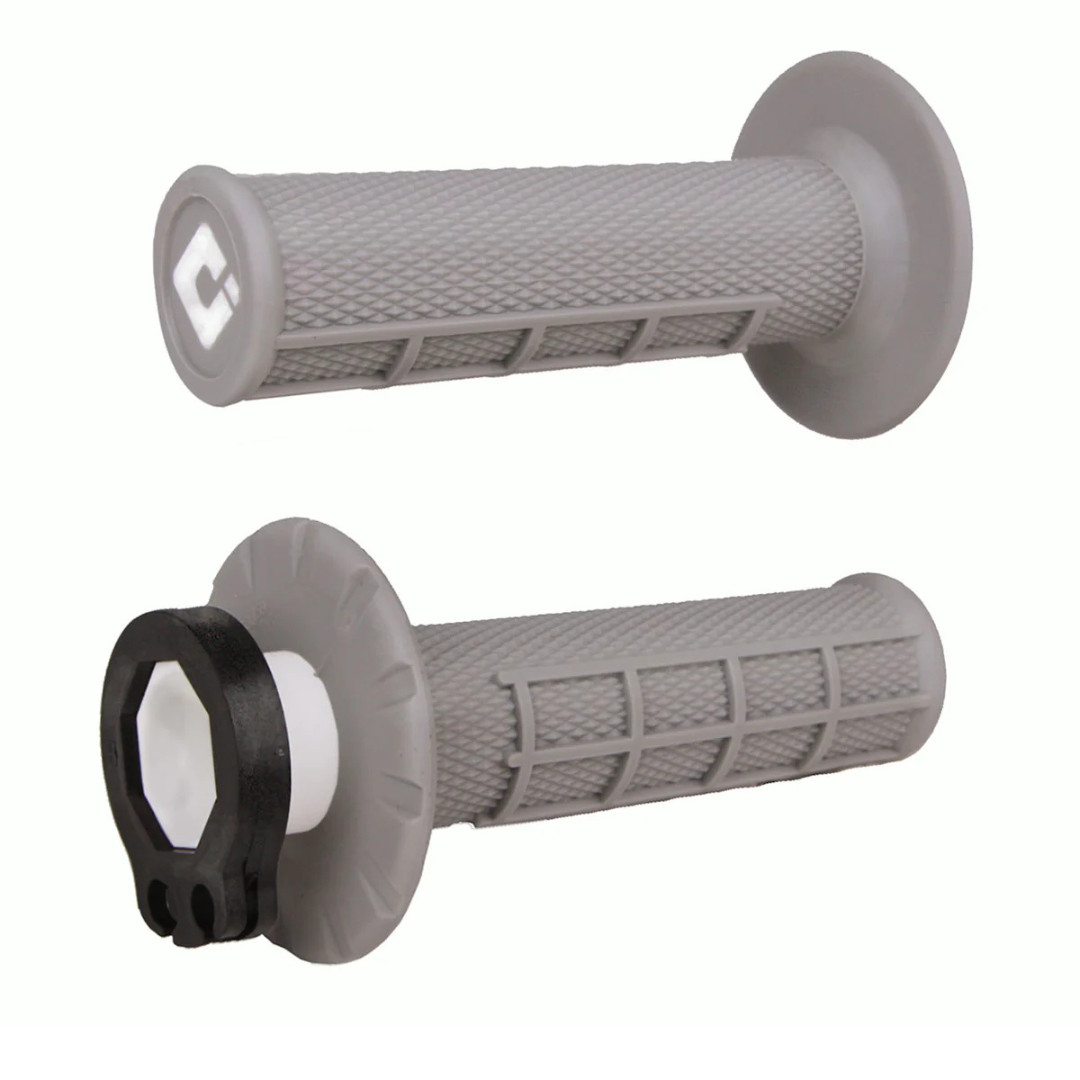 ODI Half Waffle V2 MX Lock-On Grips - 2 & 4-Stroke - Gray H36HWG ODI Half Waffle V2 MX Lock-On Grips - 2 & 4-Stroke - Gray H36HWG