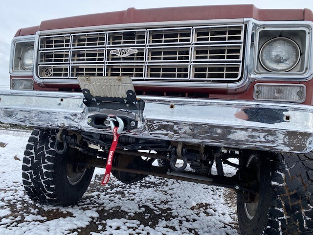 1973-80 GM Truck Behind Bumper Winch Mount Suburban K5 Crewcab K10 K20 K30