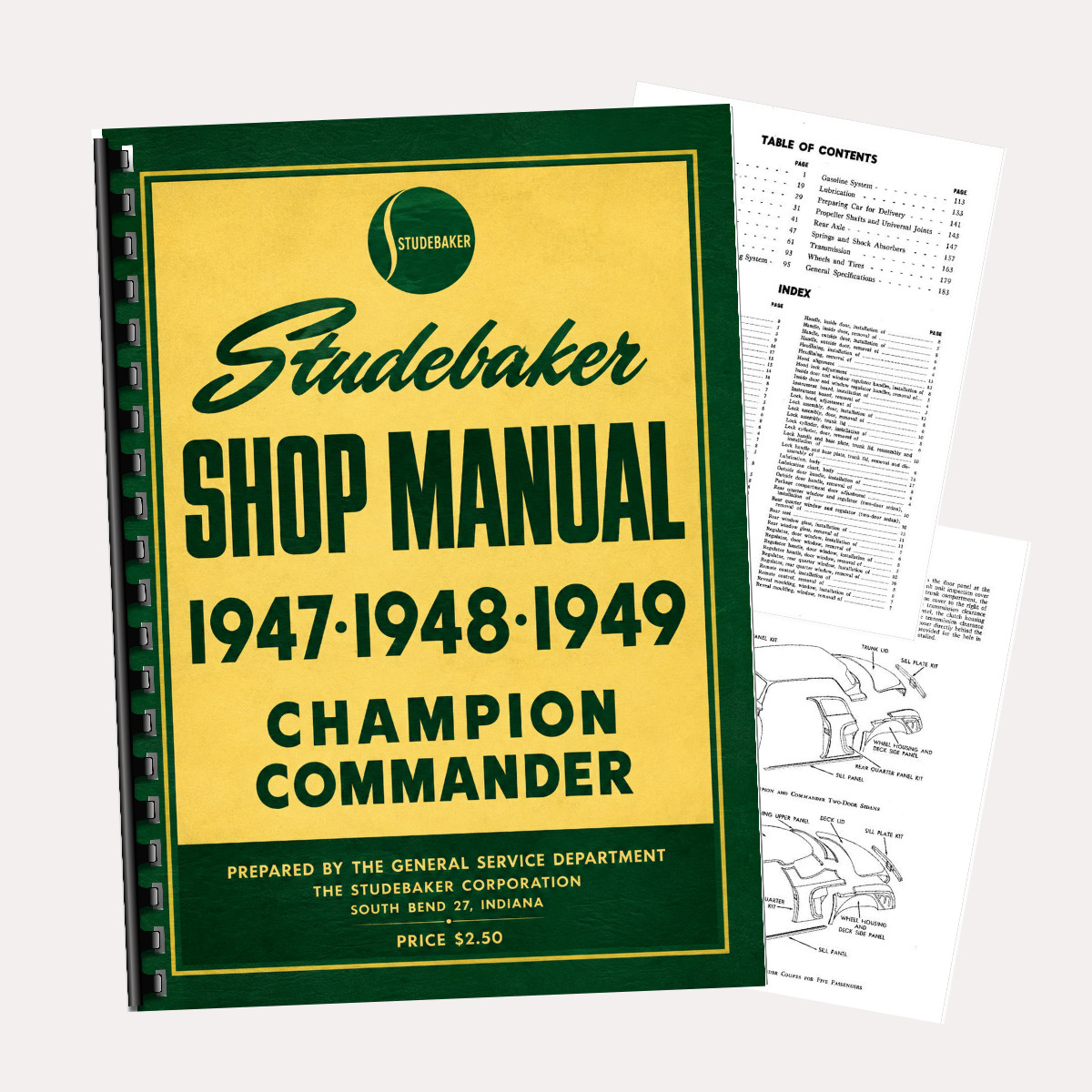 Studebaker 1947 1948 1949 Champion Commander Shop Service Repair Manual 252 Page