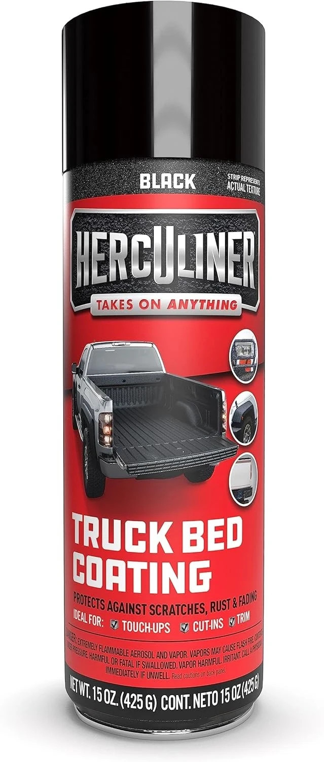 Herculiner Aerosol Spray Truck Bed Liner, 15 Ounce Can, Black, 15 oz Herculiner Aerosol Spray Truck Bed Liner, 15 Ounce Can, Black, 15 oz