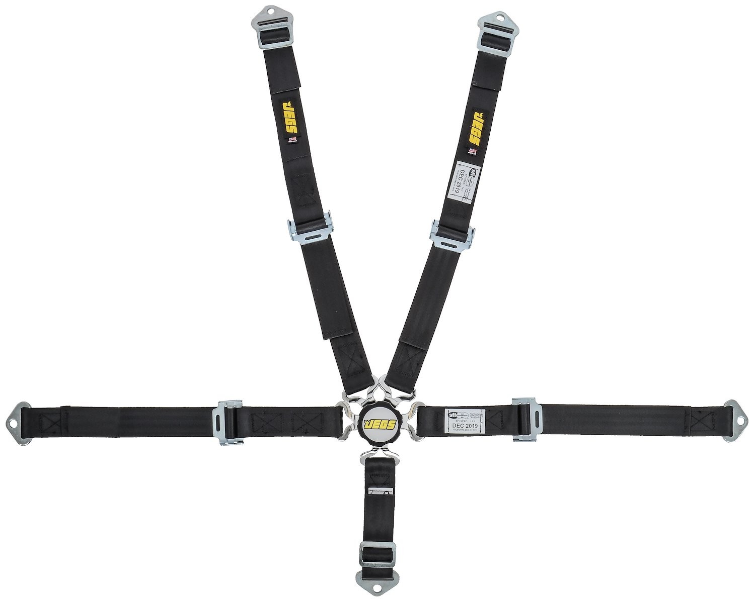JEGS Ultra Series 5-Point Harness w/Cam Lock for Jr Dragster [Black]