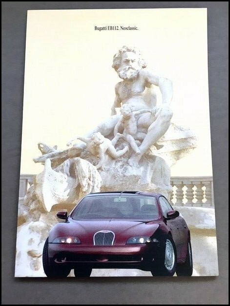 Bugatti EB112 ItalDesign Original Car Sales Brochure Catalog Bugatti EB112 ItalDesign Original Car Sales Brochure Catalog
