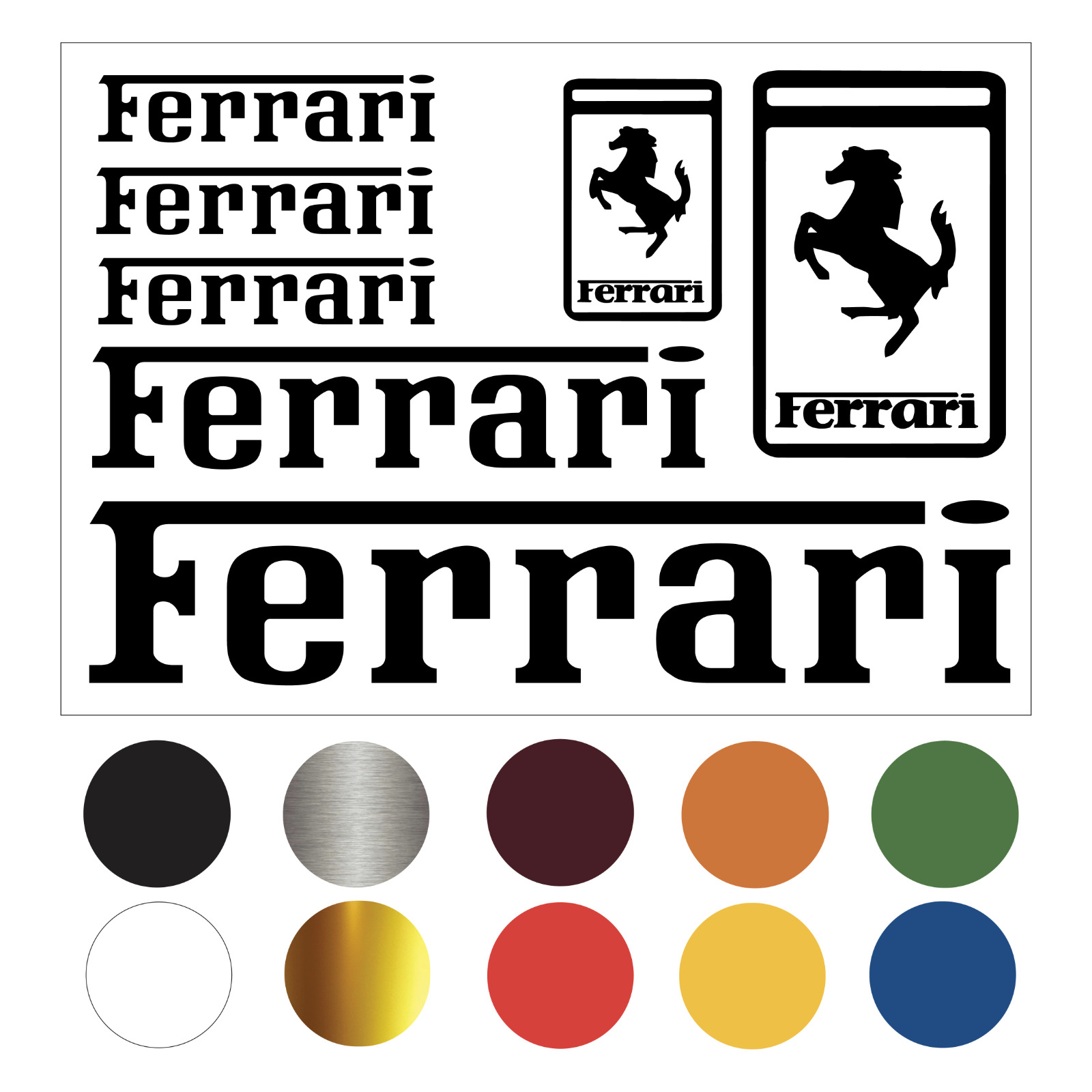 Parts for Ferrari Car Decals  Vinyl Bumper Sticker 