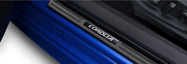 Genuine Toyota Corolla Hatchback Black Stainless Steel Door Sill Protectors
