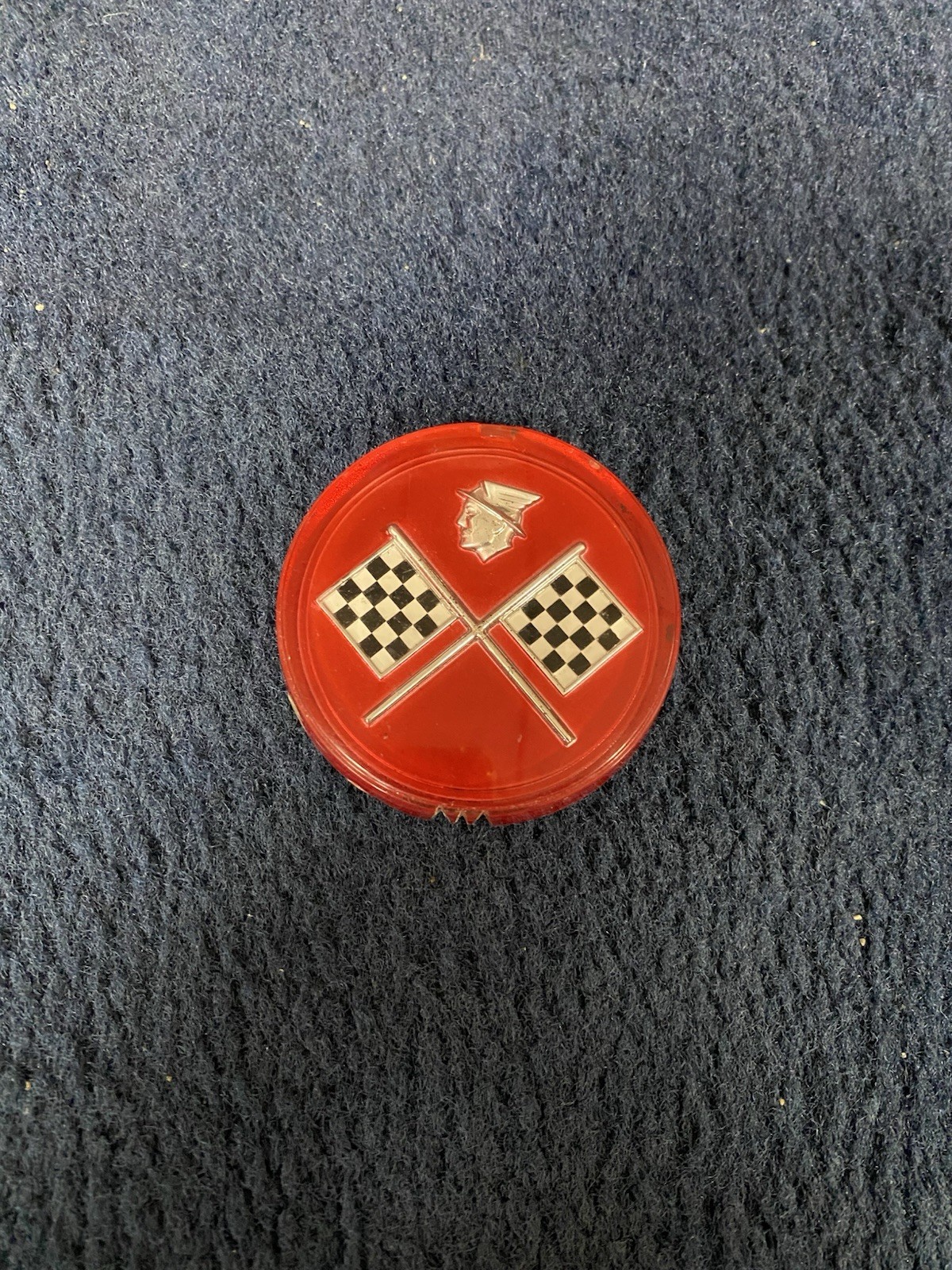 1957 Mercury Turnpike Cruiser Plastic Trunk Emblem Insert-NOS 1957 Mercury Turnpike Cruiser Plastic Trunk Emblem Insert-NOS