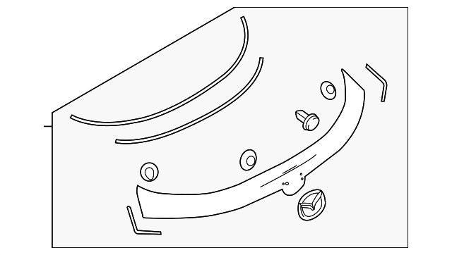 Genuine Mazda Lift-Gate Finish Panel KB7W-50-810P-2P
