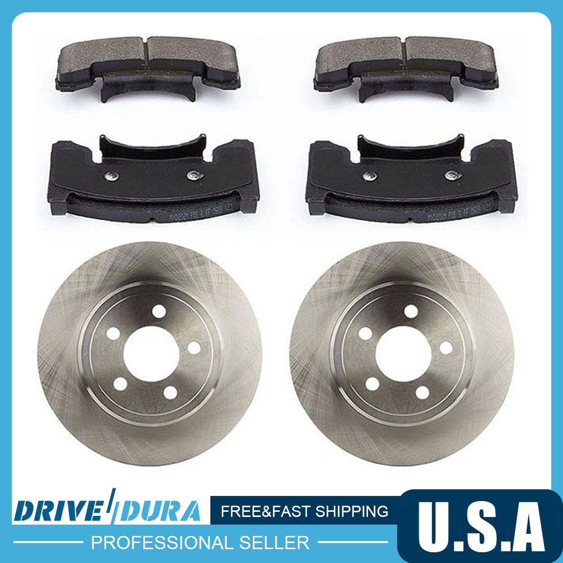 Rear Brake Rotors Brake Pads for 1982-1988 Chevrolet Camaro