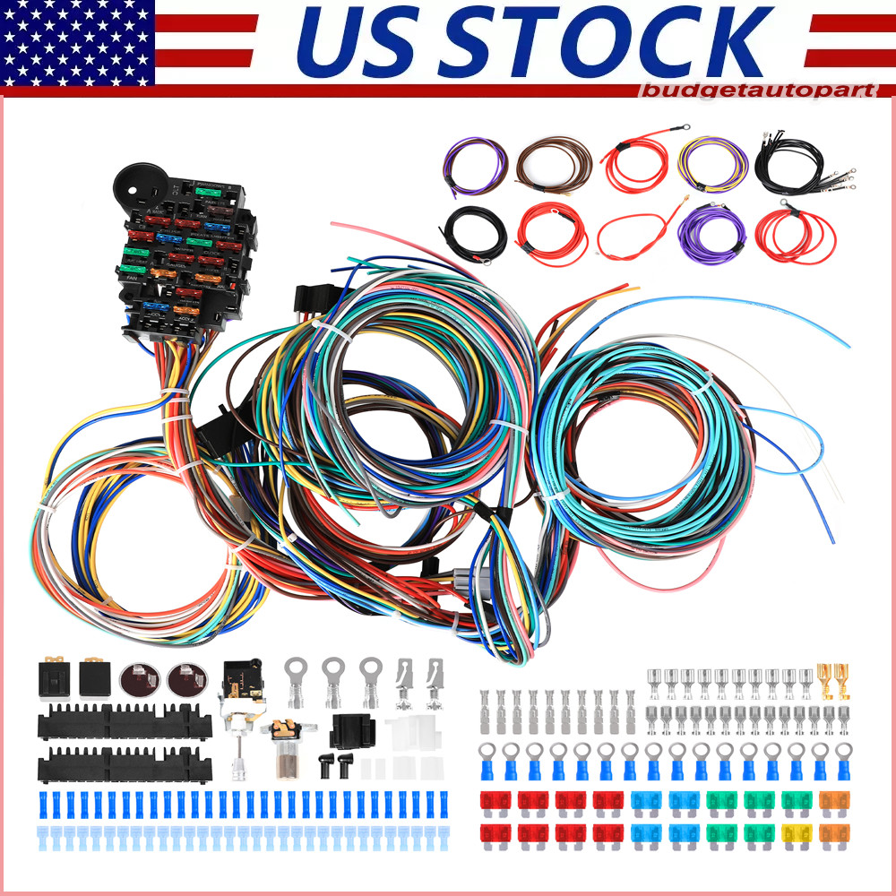 For 1960-1986 Chevy Pickup Truck Wire Harness Universal Wiring Kit 22 Circuit 18
