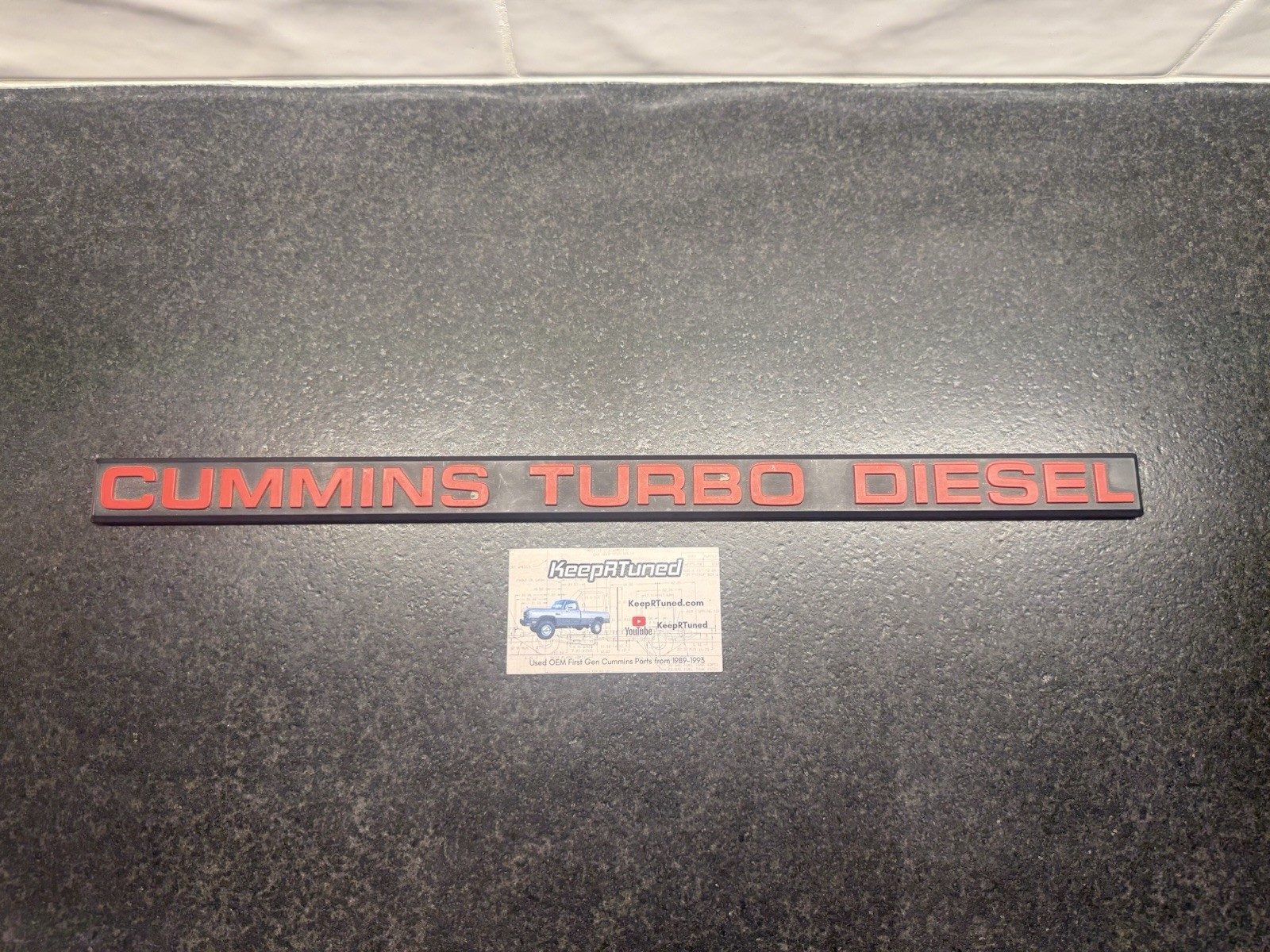 RARE DODGE RAM CUMMINS TAILGATE EMBLEM BADGE 1989-1993 Stamped Tailgate 1st Gen