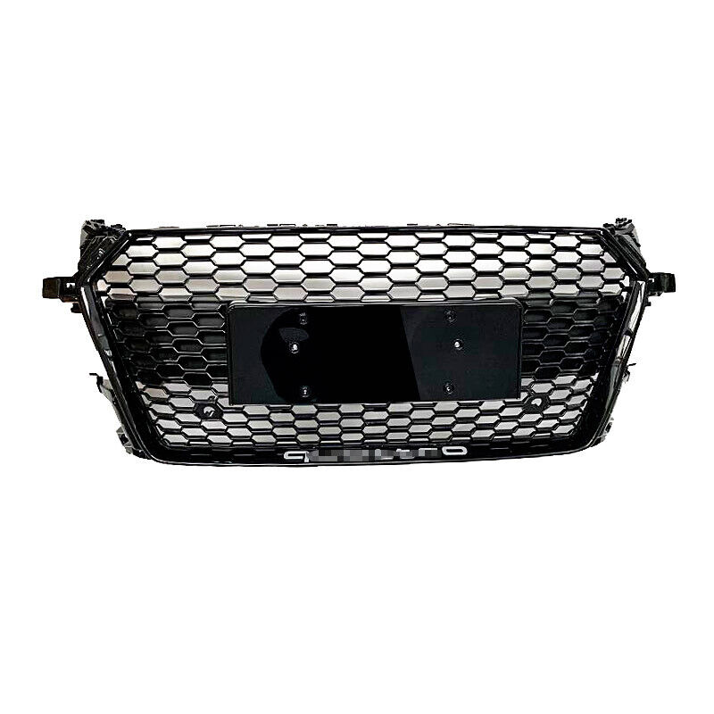TTRS Style Honeycomb Grill Front Bumper Grille Black For Audi TT TTS 2015-2018