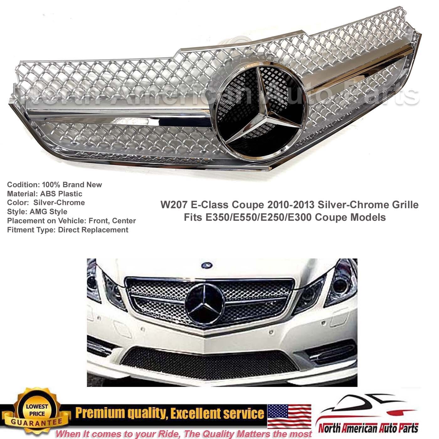 E63 Grille E-Class Coupe Silver-Chrome Star 2010 2011 2012 2013 E350 E550 E63 Grille E-Class Coupe Silver-Chrome Star 2010 2011 2012 2013 E350 E550