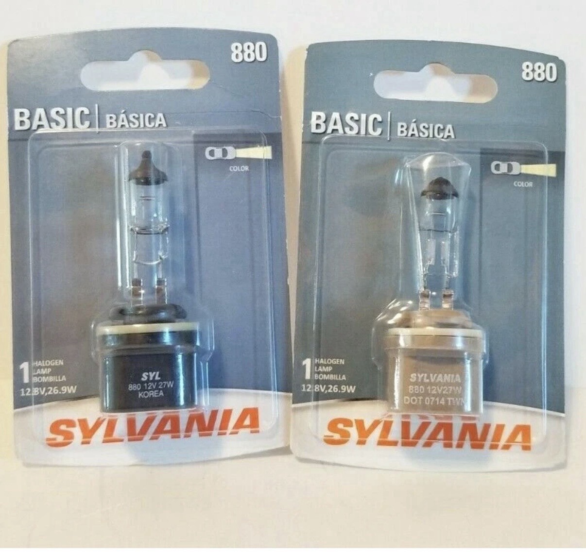 NEW Lot of 2 Sylvania 880 Basic Halogen Fog Light Bulbs Pair 12V 27W H27W/1 NEW Lot of 2 Sylvania 880 Basic Halogen Fog Light Bulbs Pair 12V 27W H27W/1
