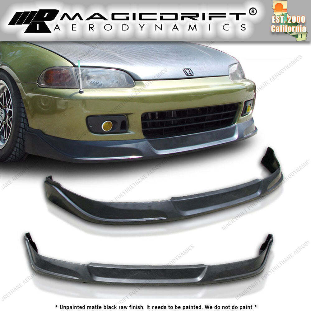 For 92-95 Honda Civic 2/3D EG JDM Type Concept Chin Lip Spoiler Kit (Urethane)