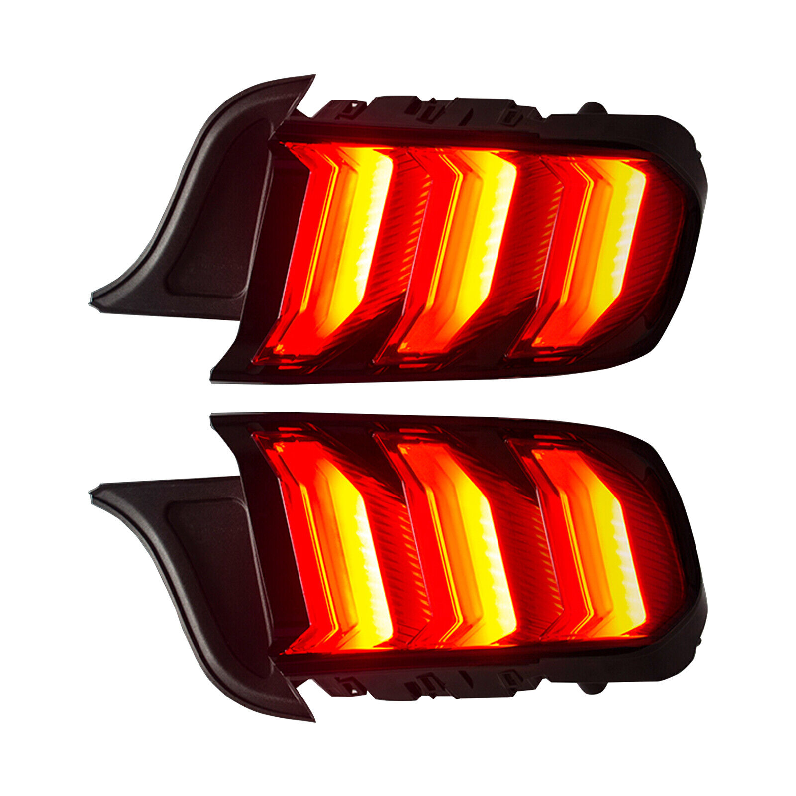 For 15-UP Ford Mustang Euro Style Smoked LED Tail Lights Sequential Turn Signal