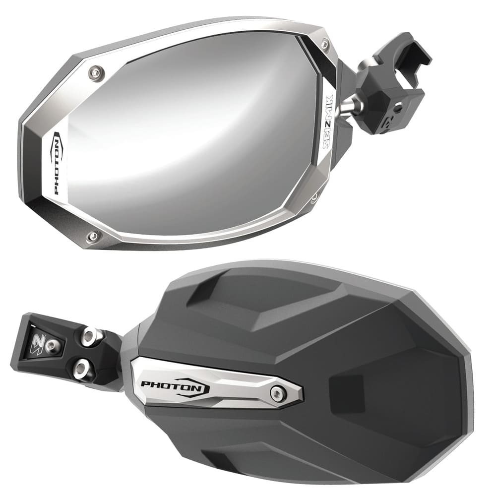 Seizmik Profiled Photon Side View Mirror w/ Cast Aluminum Body & Bezel - Pair