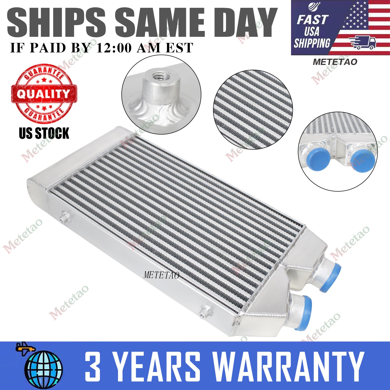 Universal Alu Intercooler 25x11x3 Front Mount 2.5\