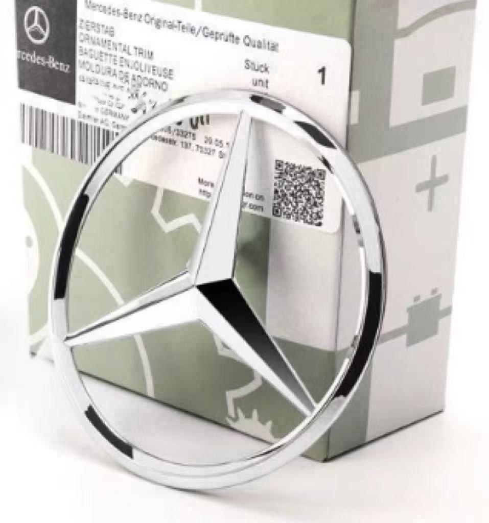 New For Mercedes-Benz Chrome Star Trunk Badge Emblem 3.54in / 90MM Sliver✅ New For Mercedes-Benz Chrome Star Trunk Badge Emblem 3.54in / 90MM Sliver✅