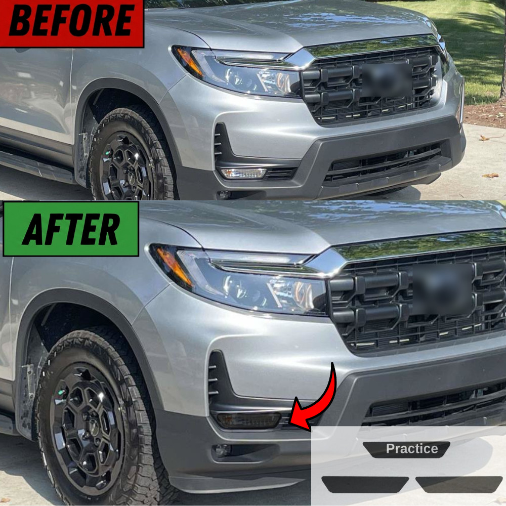 FOR 2021-2026 HONDA RIDGELINE FRONT TURN SIGNAL SMOKE TINT PRECUT OVERLAY PPF