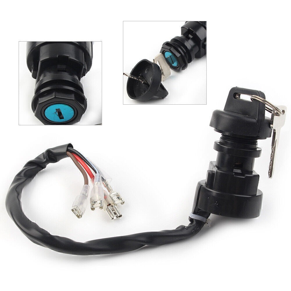 1 Set Ignition Key Switch For Polaris Trail Boss 250 350 2X4 4X4 1989-1995 Black