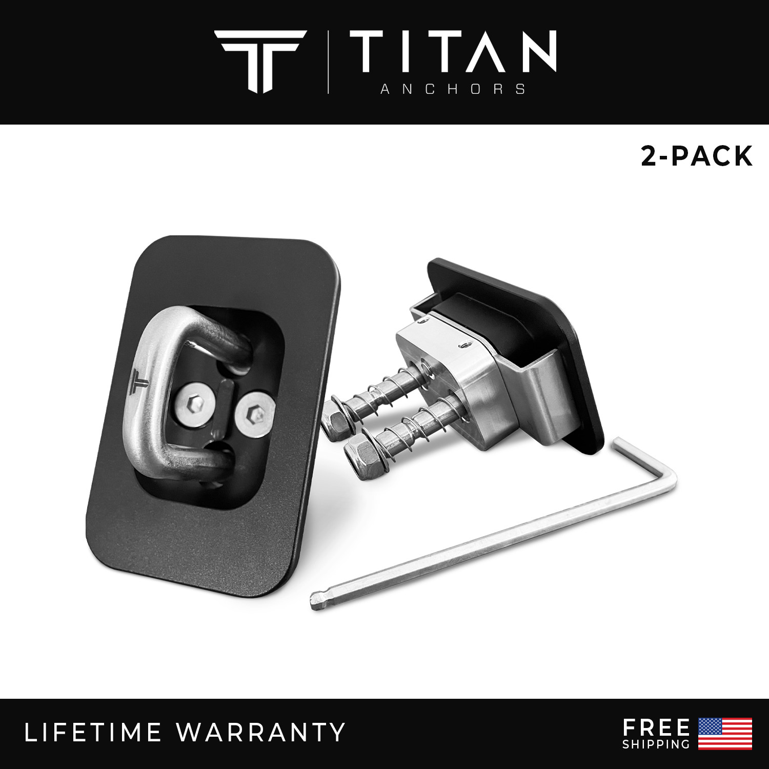 Ultra-Premium Retractable Truck Bed Tie Down Anchors for 2009-2026 RAM 1500