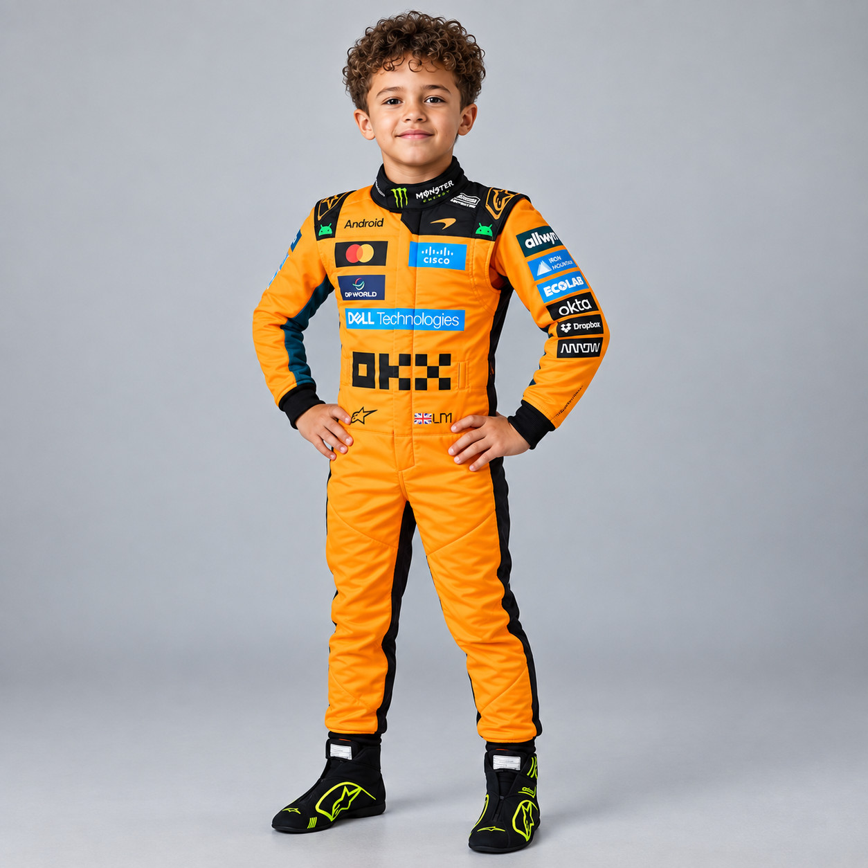 Personalized LANDO   Go Karting Racing Halloween F1  Costume,MCLAREN inspire