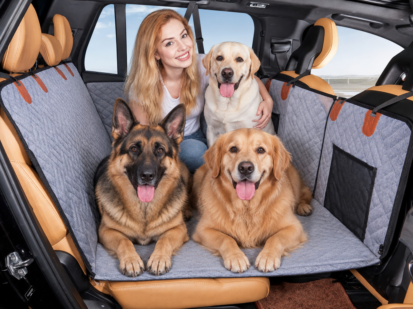 Back Seat Extender, Dog Car Seat Cover, Camping Air Mattress, Deluxe Travel Bed