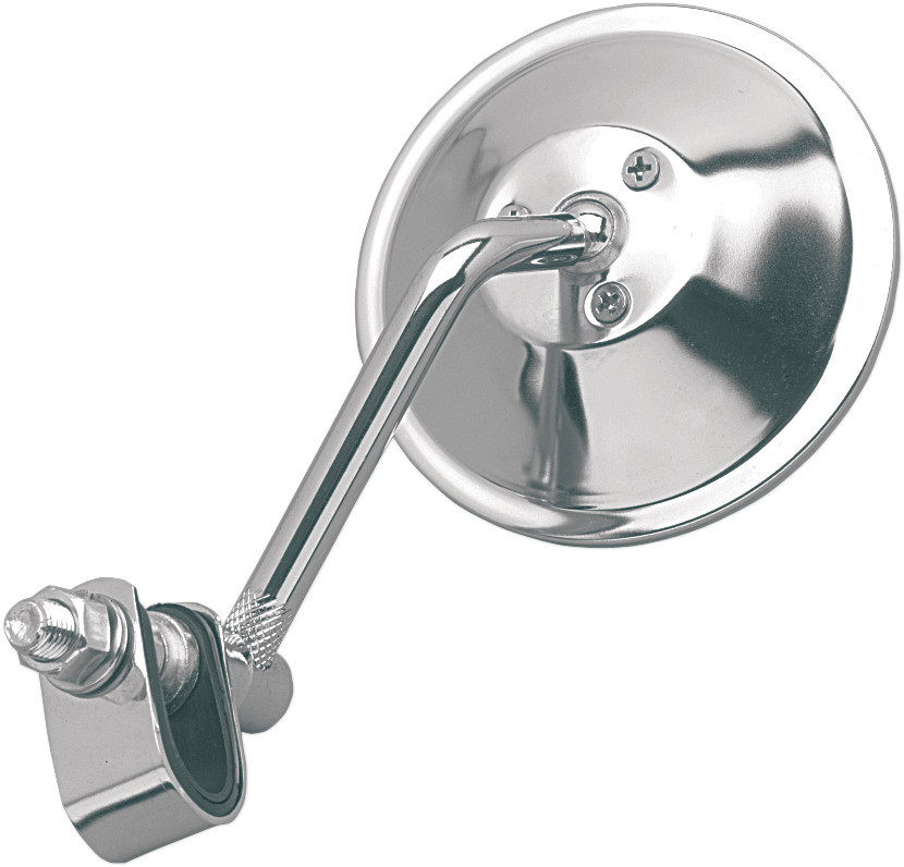 Emgo Universal Clamp-On Mirror - Round 4in. Stem - Tinted