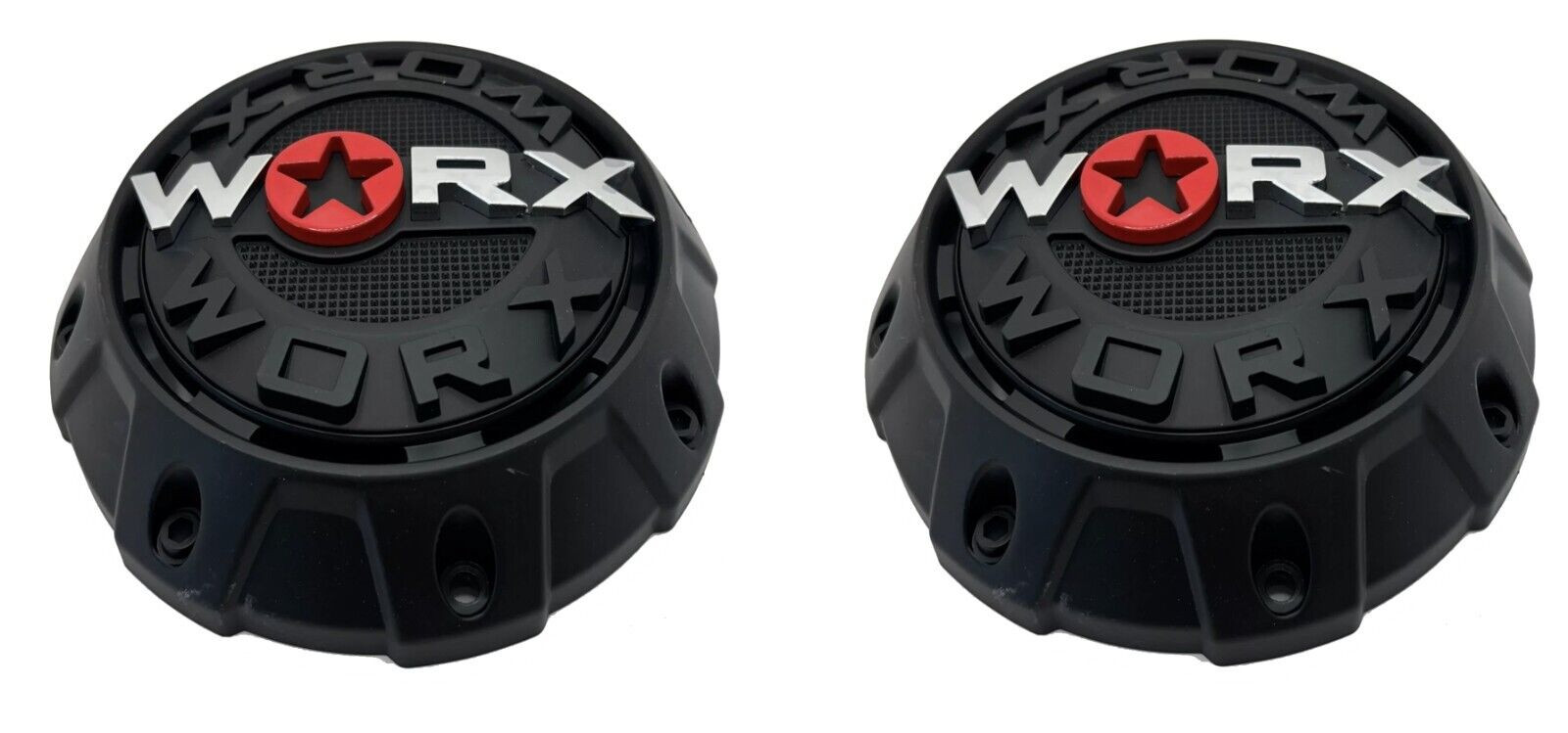 WRX-8856SB 912S11 Worx Black Wheel Center Cap with SCREWS (2 PACK) WRX-8856SB 912S11 Worx Black Wheel Center Cap with SCREWS (2 PACK)