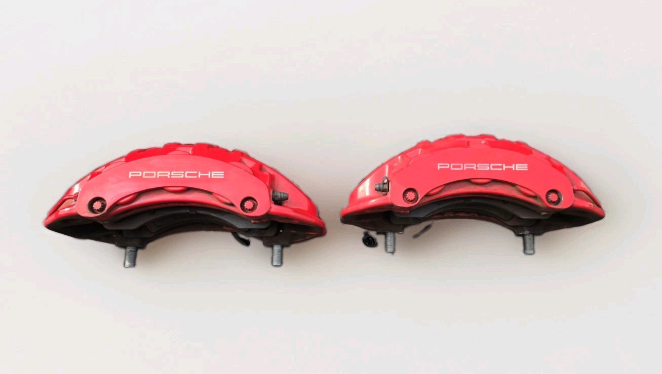 2011 2018 PORSCHE CAYENNE RED TURBO GTS FRONT L & R BREMBO BRAKE CALIPER SET 