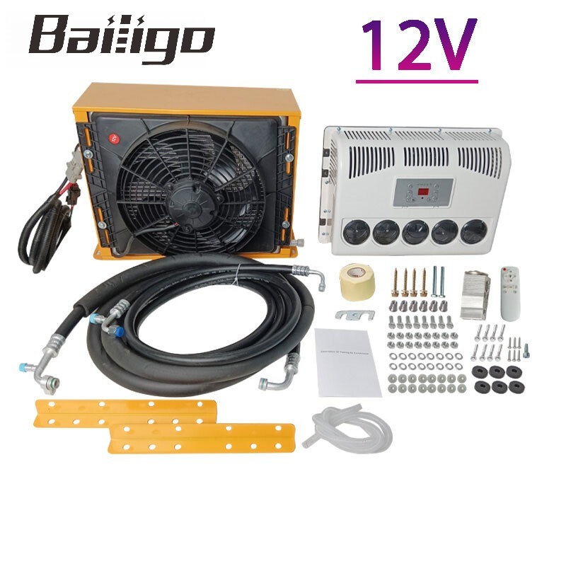 Treeligo 12V Split Electric Auto Air Conditioner Kit Universal For Car Truck