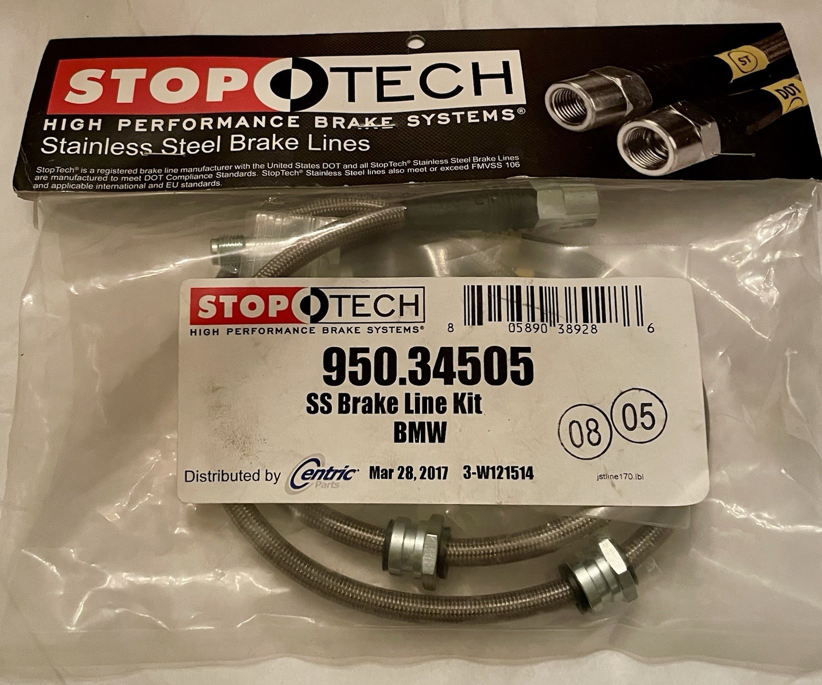 STOP TECH SS Brake Line Kit 950.34505 BMW See Photos For Specifications New