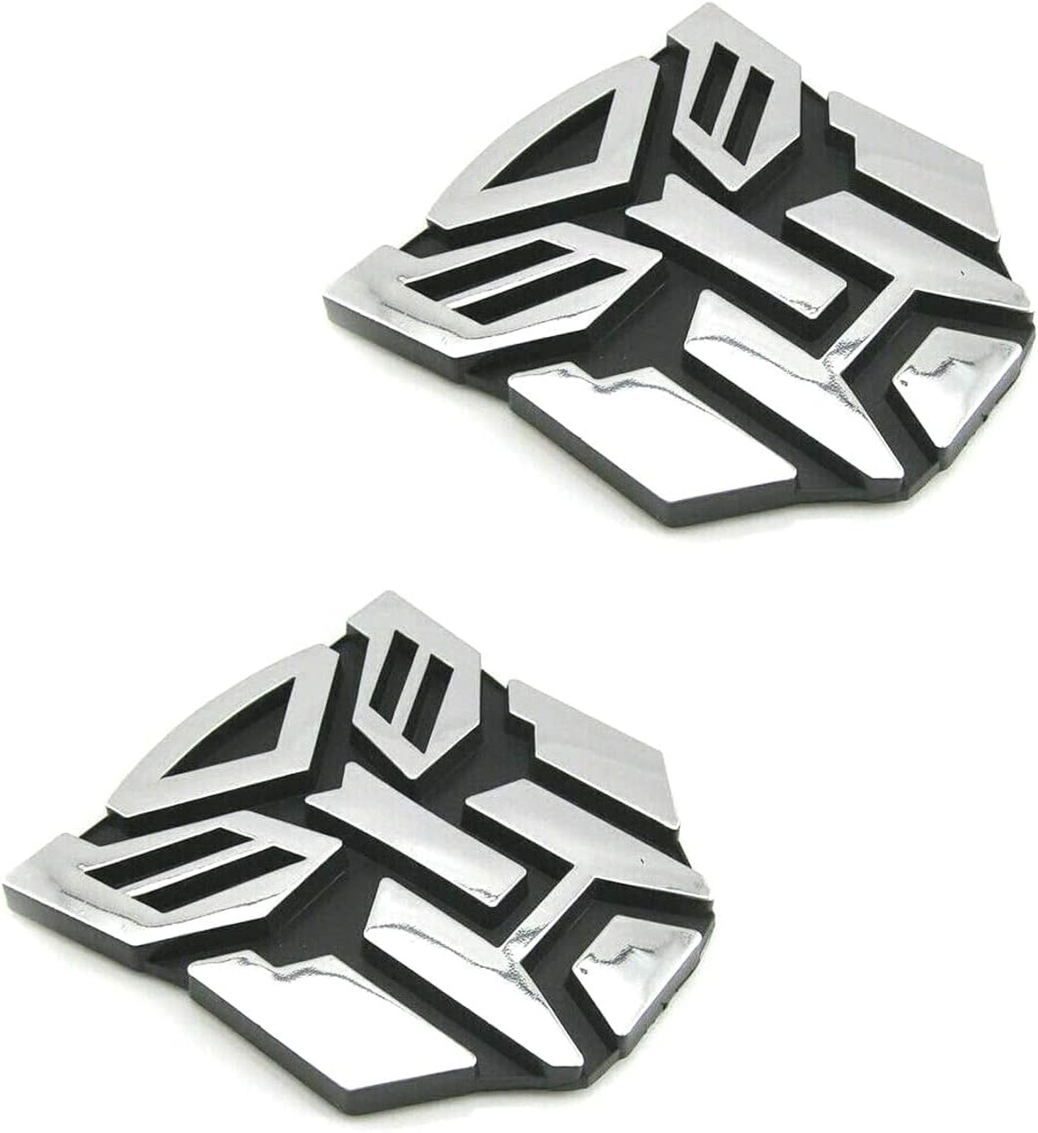 Transformers Emblem Set 3 Inch Tall PVC Chrome Auto Emblems for Car Autobot Transformers Emblem Set 3 Inch Tall PVC Chrome Auto Emblems for Car Autobot