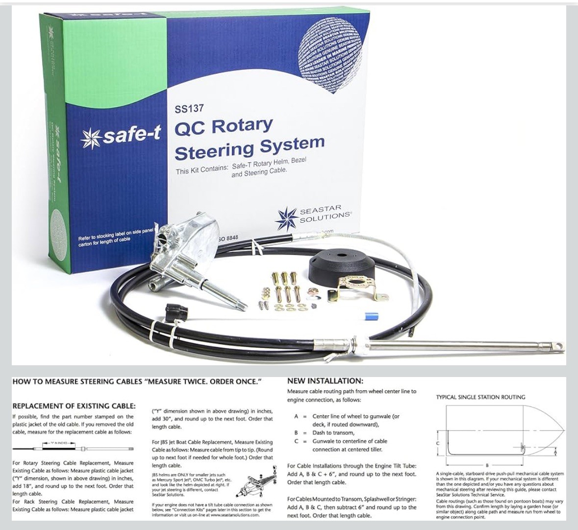 Qc Rotary Steering System by Seastar Solutions Item #SS137 Brand New Qc Rotary Steering System by Seastar Solutions Item #SS137 Brand New
