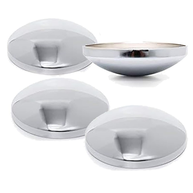 Set of 4 Metal Chrome Plated Standard Push-On 10 Set of 4 Metal Chrome Plated Standard Push-On 10