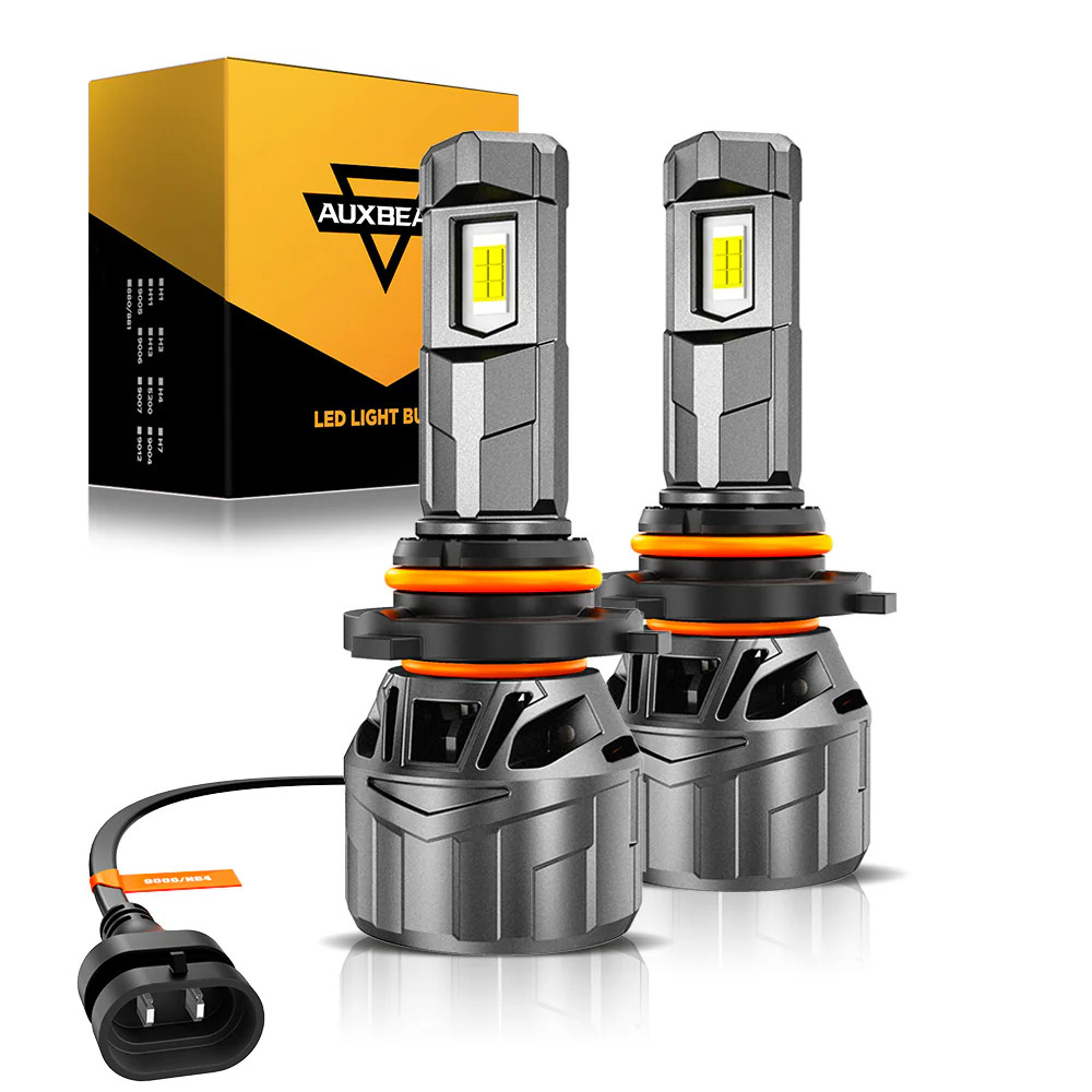 AUXBEAM Canbus F18 Series 9005 9006 LED Headlight Bulbs 6500K High Low Beam 100W