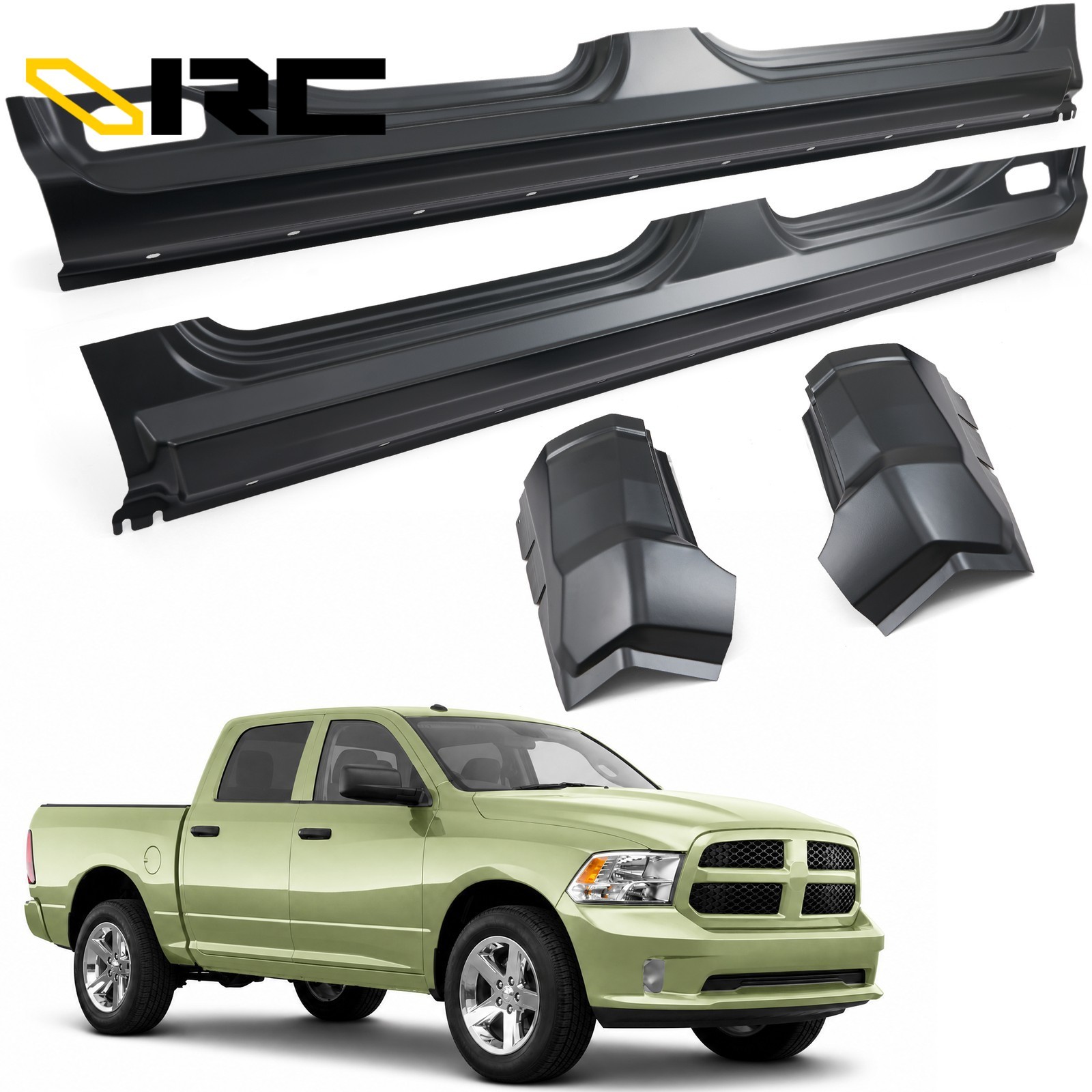 OE Style Rocker Panel & Cab Corner Kit Crew Cab for 09-18 Ram 1500 Pickup Truck