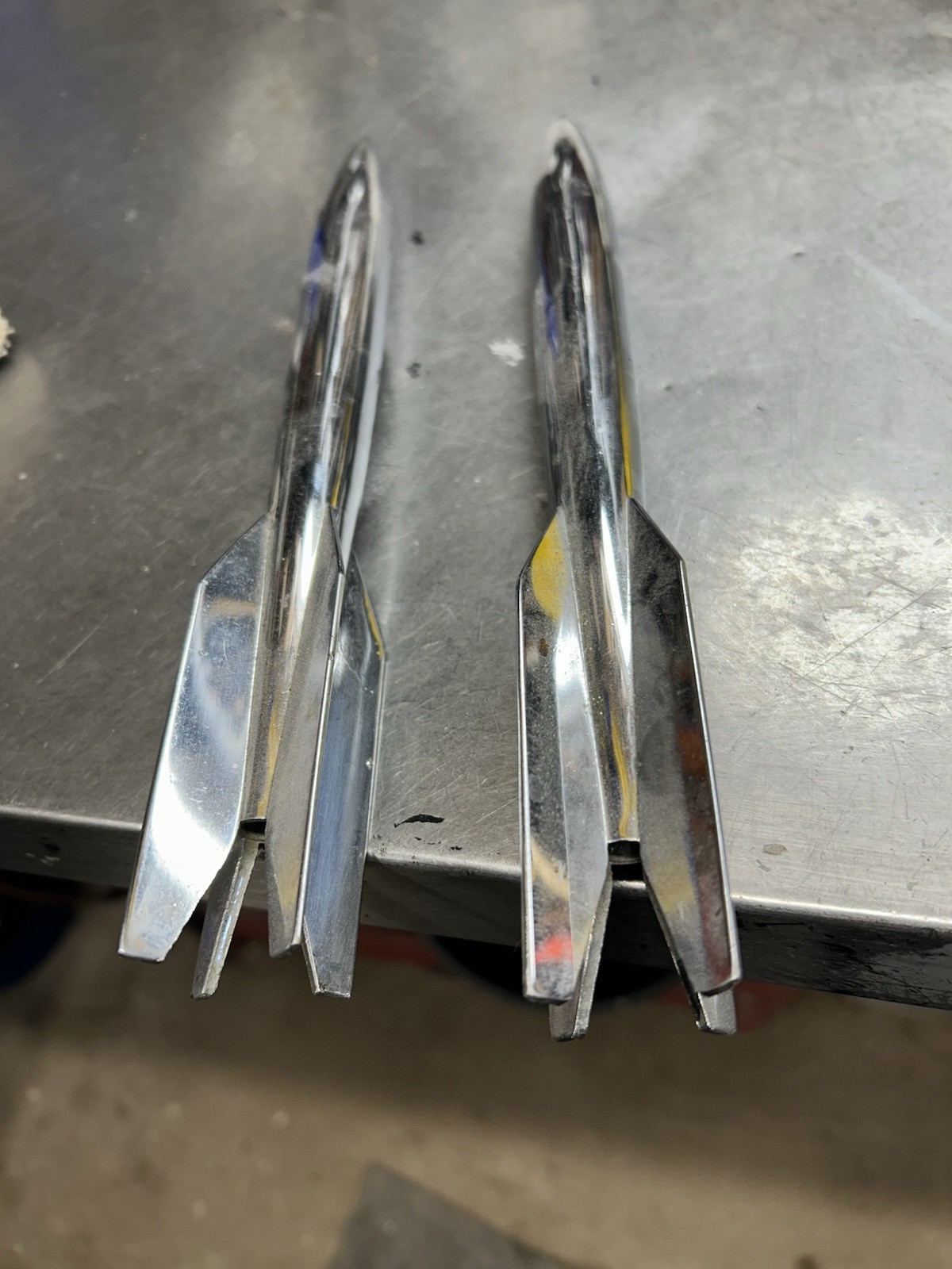 Vintage Chrome Rockets Harley 