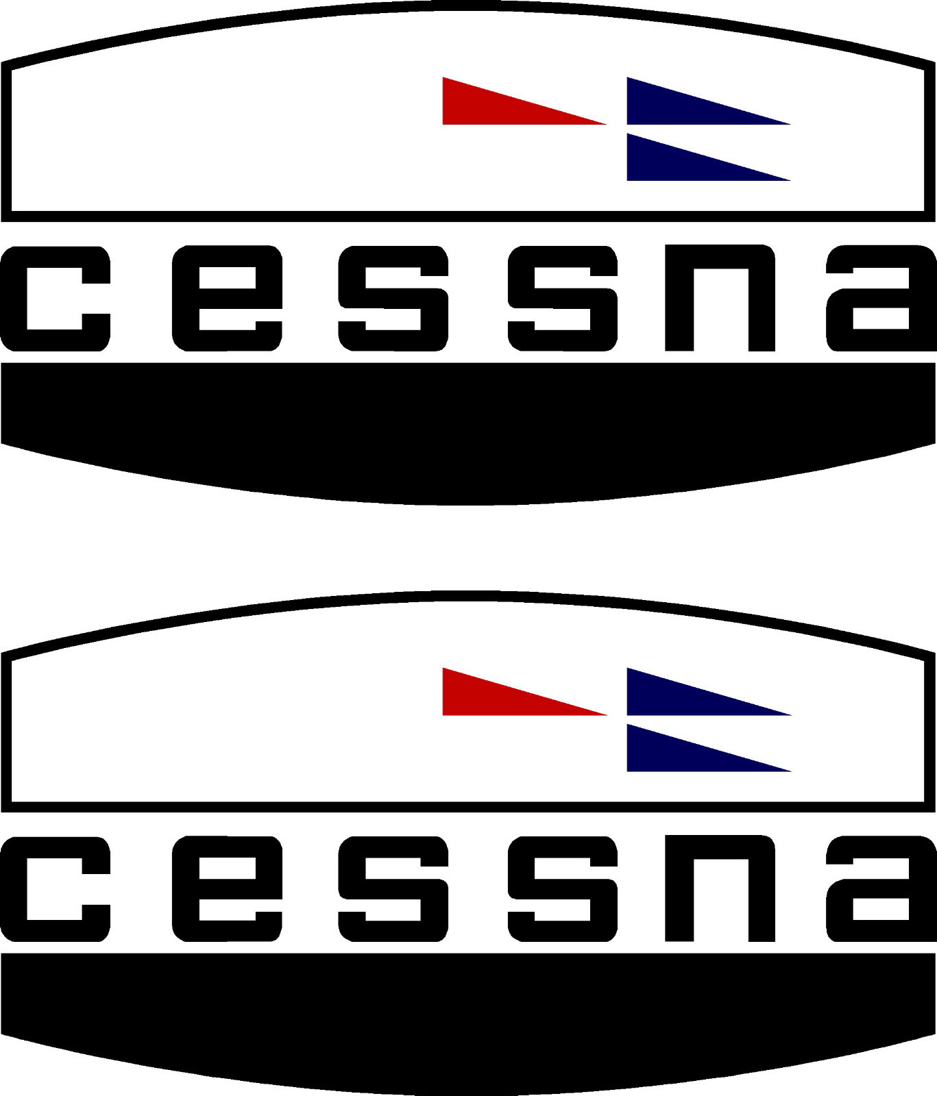 2 Vintage Cessna Logo Decals 5\