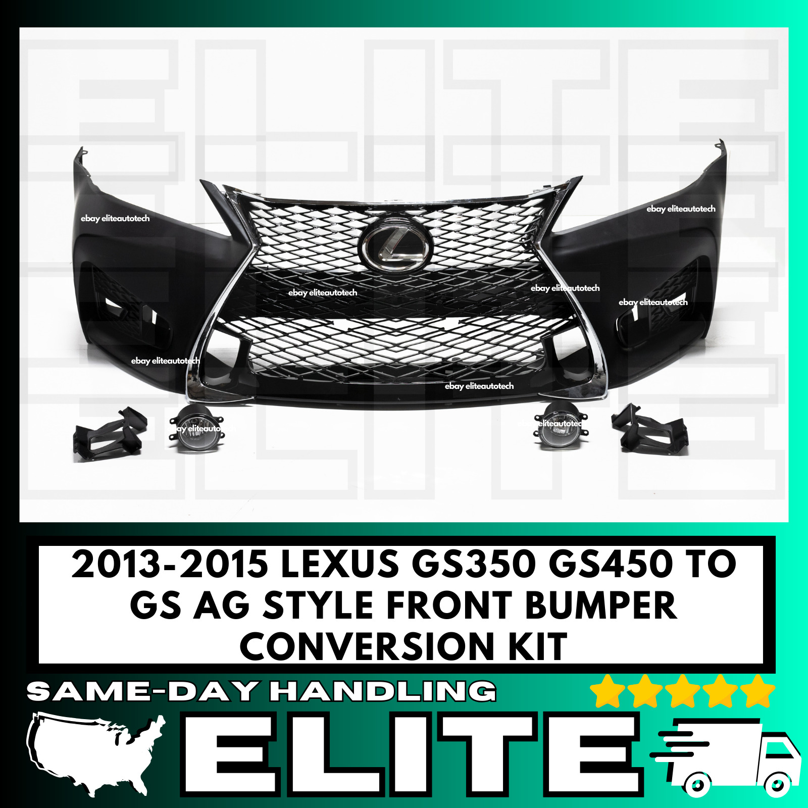 For 2013-2015 Lexus GS GS350 GS450h Conversion to F Sport AG Style Front Bumper