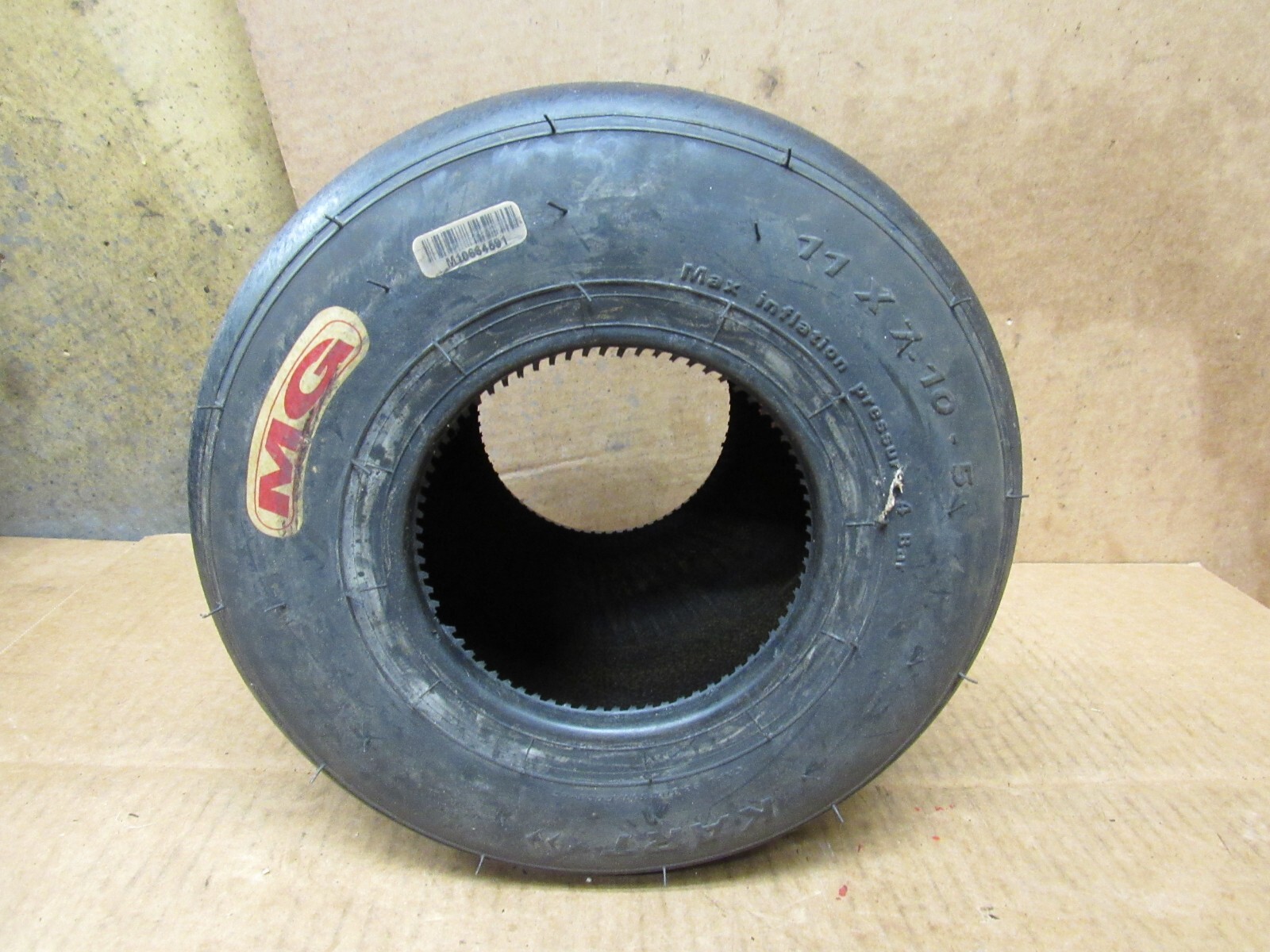 MG Red Go Kart Tire 11 X 7.10-5 Used 1/4 - 1/2 tread left MG Red Go Kart Tire 11 X 7.10-5 Used 1/4 - 1/2 tread left