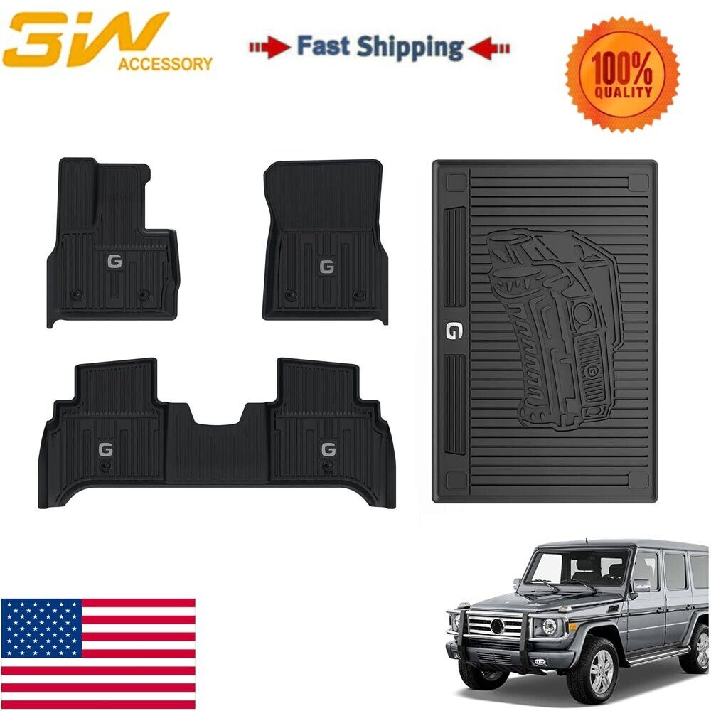 3W Black Floor Mats Liners Replacement for Benz G Class(2019-2023) Odorless NEW